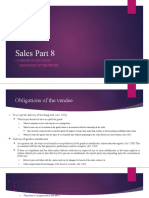 Sales Part 8: Coverage of Discussion: Obligations of The Vendee