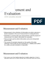 Measurement and Evaluation