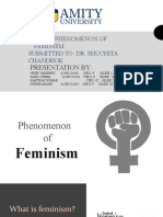 Topic: Phenomenon of Feminism: Submitted To: Dr. Shuchita Chandhok