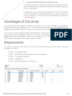 Currency Conversion With SAP HANA SQLScript in Transformation Routines