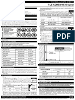 Tile Adhesive Original Technical Data Sheet 2020