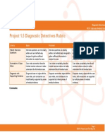 Project 1.5 Diagnostic Detectives Rubric: PLTW Gateway Medical Detectives