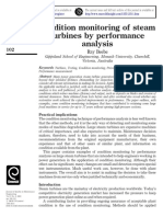 Condition Monitoring of Steam Turbines by Performance Analysis - R Beebe