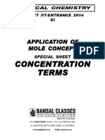 Application of Mole Concept