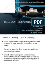 TA 101AA - Engineering Graphics: Lines, Lettering, Constructional Geometry