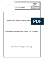 3) Method Statement For Installation of HVAC Equipments