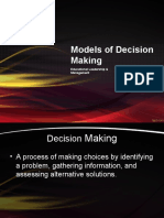 Models of Decision Making