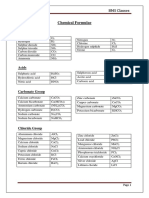 Chemical Formulae