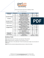 Cable Modelling: List of Inputs Required