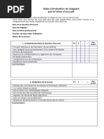 Grille D'évaluation Stage Par La Structure D'accueil