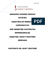 Contrato de Joint Venture - Contratos Empresariales-Trabajo Final