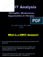 SWOT Analysis: (Strengths, Weaknesses, Opportunities & Threats)