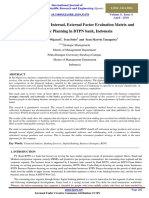 Strategic Analysis of Internal, External Factor Evaluation Matrix and Strategic Planning in BTPN Bank, Indonesia