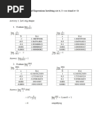 Limits of Expressions Involving