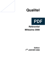 Referentiel QUALITEL Millesime 2008 Actualise 2009