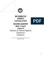 Mathematics Grade 8 Learning Module Second Quarter Week 5 and 6 Lesson 4