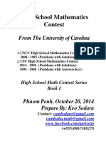 Keo Sodara - High School Math Contest I (From Carolina)