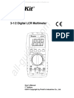 MT-5211 3-1/2 Digital LCR Multimeter: User's Manual 1 Edition