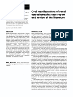 Oral Manifestations of Renal Osteodystrophy: Case Report and Review of The Literature