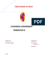 E-Business Assignment Trimester Iii: Business School of Delhi