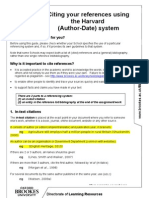 Citing Your References Using The Harvard (Author-Date) System