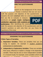 Background: Designing The Questionnaire Step 1