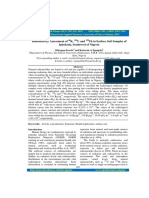 Radioactivity Assessment of K, U and TH in Surface Soil Samples of Igbokoda, Southwest of Nigeria