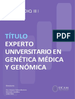 Dossier Experto Universitario en Genética Médica y Genómica