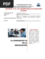 ACTIVIDAD #12 - La Comunicacion en La Negociación - Practica