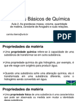 Aula 2 - Cálculos Básicos de Química