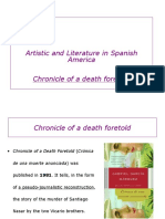 Artistic and Literature in Spanish America Chronicle of A Death Foretold