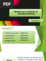 Bottom Up Evalution of Inherited Attributes - Group 7