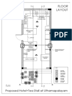 Floor Layout: Proposed Hotel+Tea Stall at Uthamapalayam