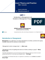 Management Theory and Practice: Dr. Subrahmanyam A