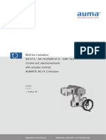 Multi-Turn Actuators SA 07.2 - SA 16.2/SAR 07.2 - SAR 16.2 Control Unit: Electromechanic With Actuator Controls AUMATIC AC 01.2 Intrusive