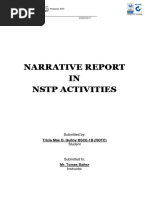 Narrative Report IN NSTP Activities: Tricia Mae O. Quitoy BSCE-1B (ROTC)