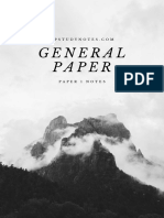 General Paper - Paper 1 Notes (First Edition 2021)