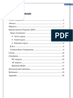 Design of Audio Amplifier Using BJT Transistors - Analog Assignment