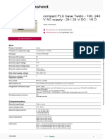 Product Datasheet: Compact PLC Base Twido - 100..240 V AC Supply - 24 I 24 V DC - 16 O