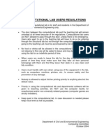 Civl Computational Lab Users Regulations