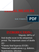 Feotal Measure: Presented by Sandhya Gupta M.SC - Nursing Previous Year