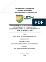 "La Informalidad en La Construcción de Viviendas - Huanuco