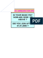 Pay Scale Arrear Calculation Especially For PB-4 Officers