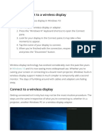 How To Connect To A Wireless Display in Windows 10