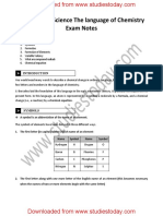 CBSE Class 7 Science The Language of Chemistry Exam Notes: Introduction