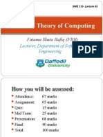 SWE 312: Theory of Computing: Fatama Binta Rafiq (FBR)