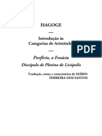 Tradução, Notas e Comentários Ao Isagoge de Porfírio by Mário Ferreira Dos Santos