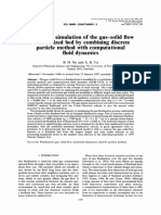 Numerical Simulation of The Gas-Solid Flow in A Fluidized Bed by Combining Discrete Particle Method With Computational Fluid Dynamics