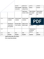 Agenda Semanal Taller