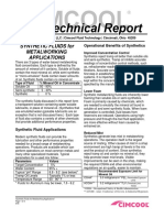 Technical Report On Synthetic Metal Working Fluid